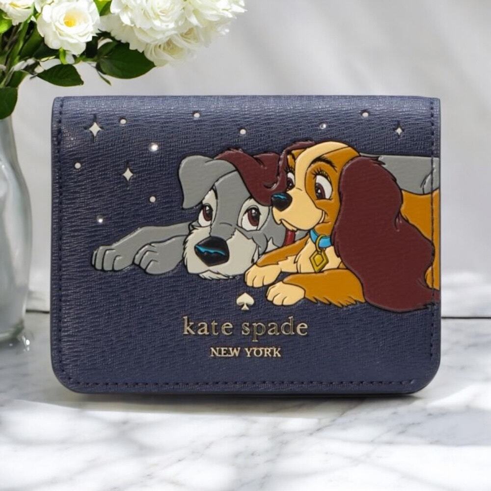 Disney X Kate Spade New York Lady And The Tramp Small Bifold Wallet KH619